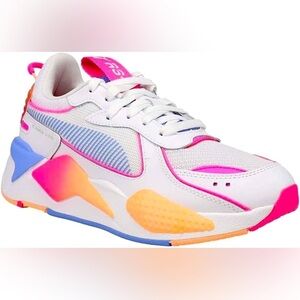 💕 Puma RS-X pop lace white luminous pink 7.5 sneaker tennis shoe